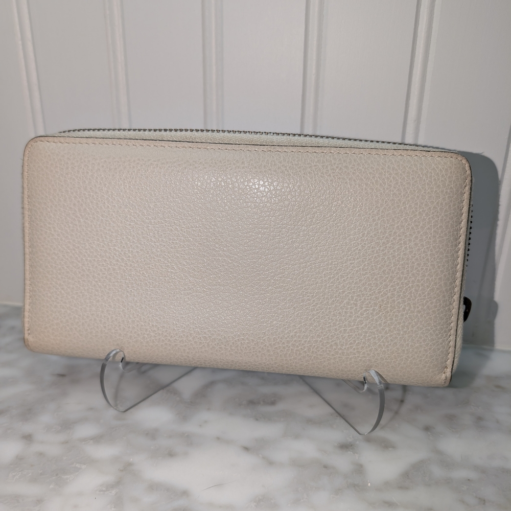 Gucci Cream Vintage Leather Zip Wallet with Interlocking GG - Picture 3 of 11